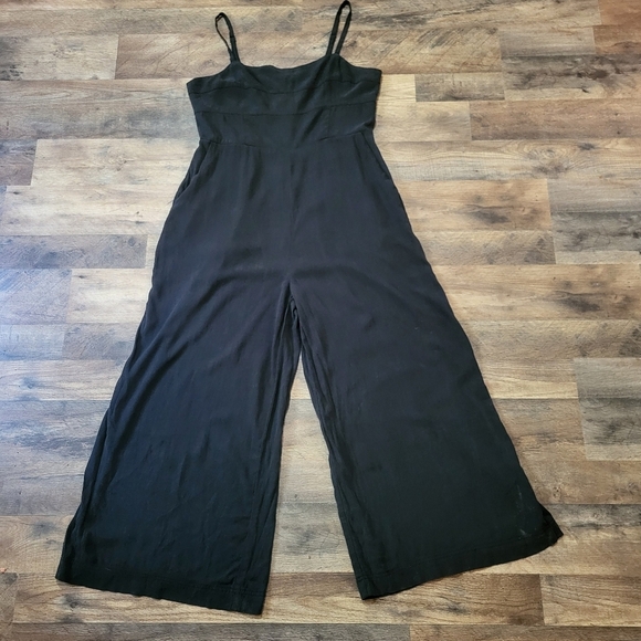 Madewell Black Square Neck Wide Leg Jumpsuit Size 12 - Picture 4 of 12